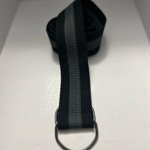 Men’s Canvas Black with Gray and blue stripe
D Ring

47”